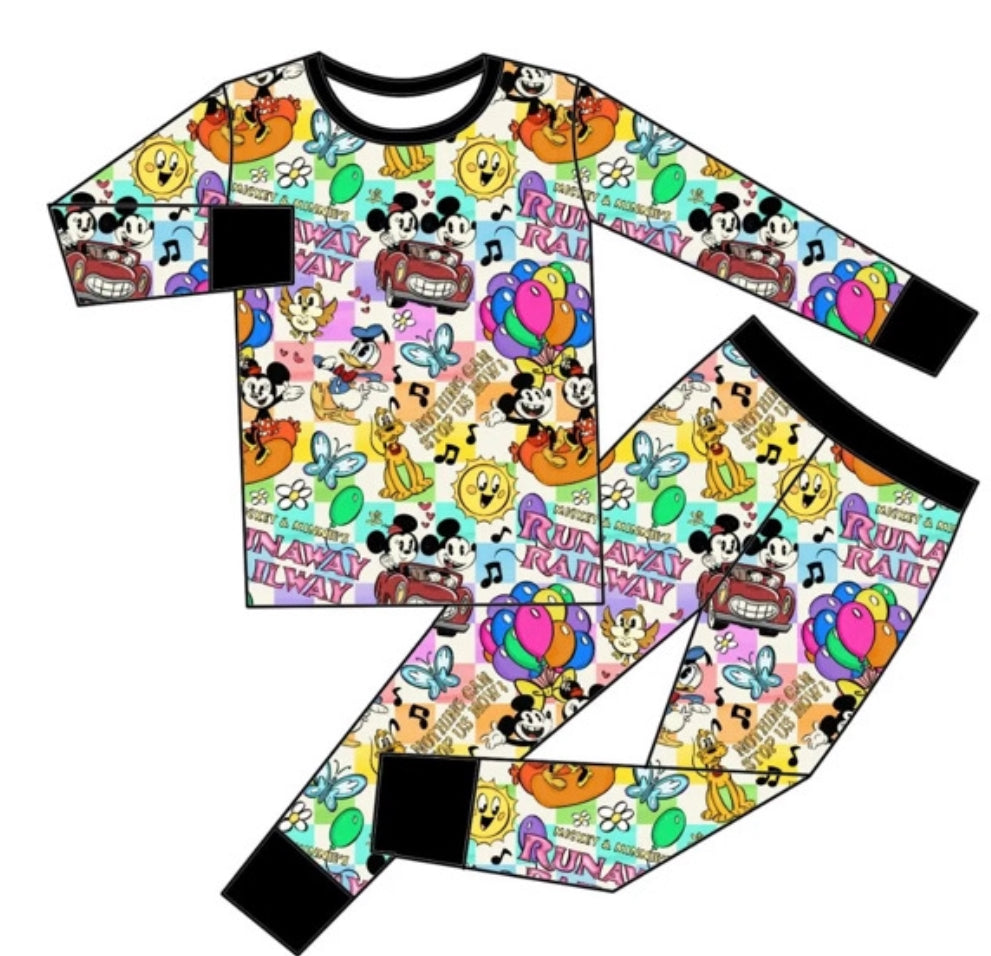Runway Railroad kid PJS (PREORDER 10/12 weeks)