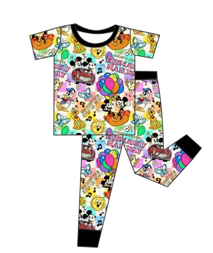 Runway Railroad kid PJS (PREORDER 10/12 weeks)