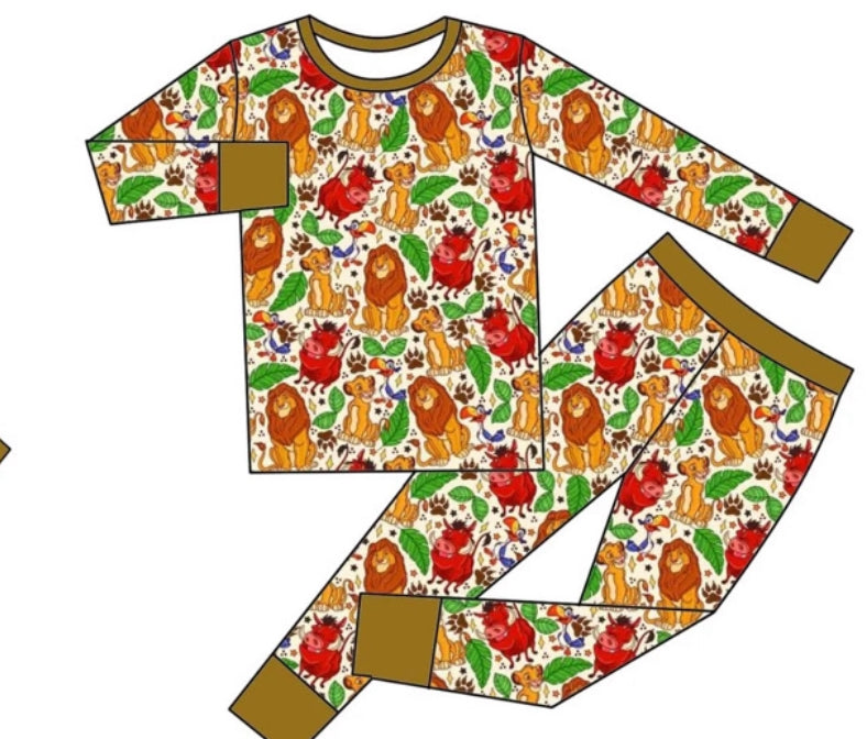 Jungle Buddies kid PJS (PREORDER 6/8 weeks)